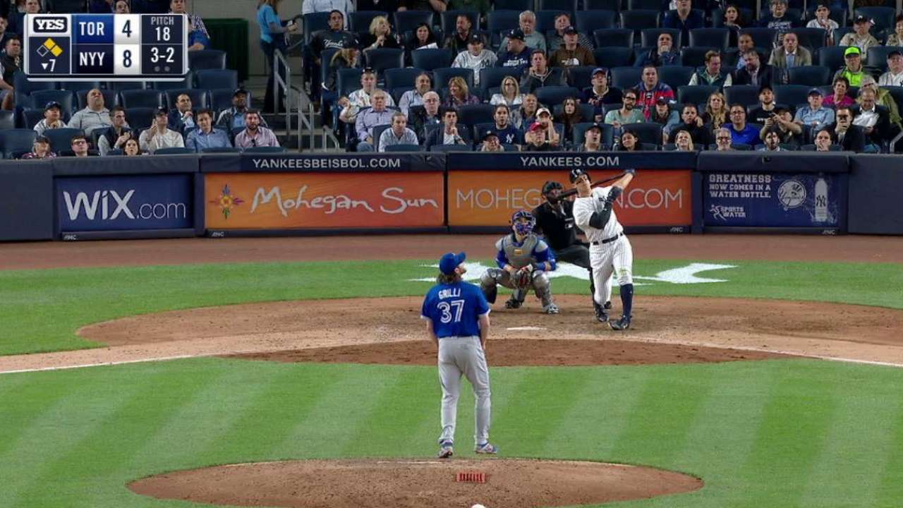 Judge's second homer of the game