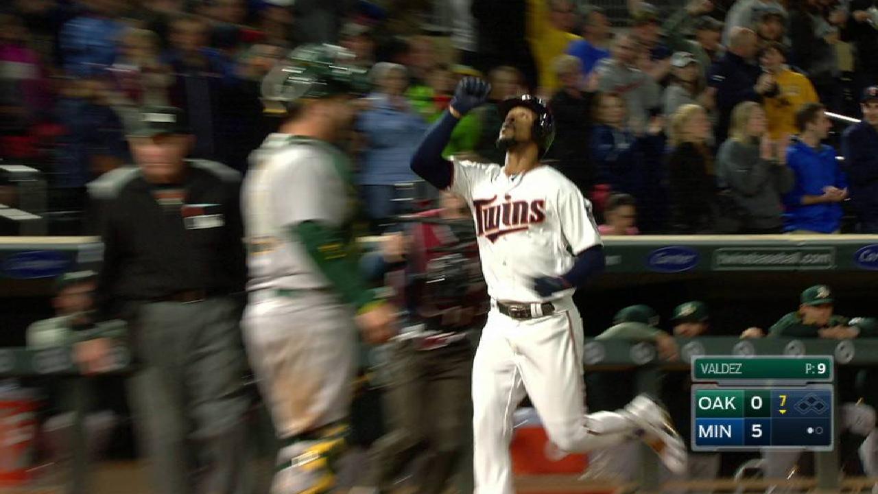 Buxton's first homer of the year