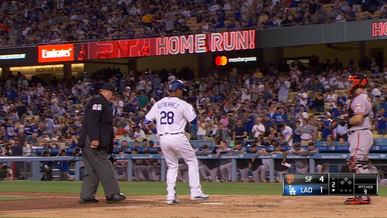 Gutierrez homers in return; Van Slyke optioned