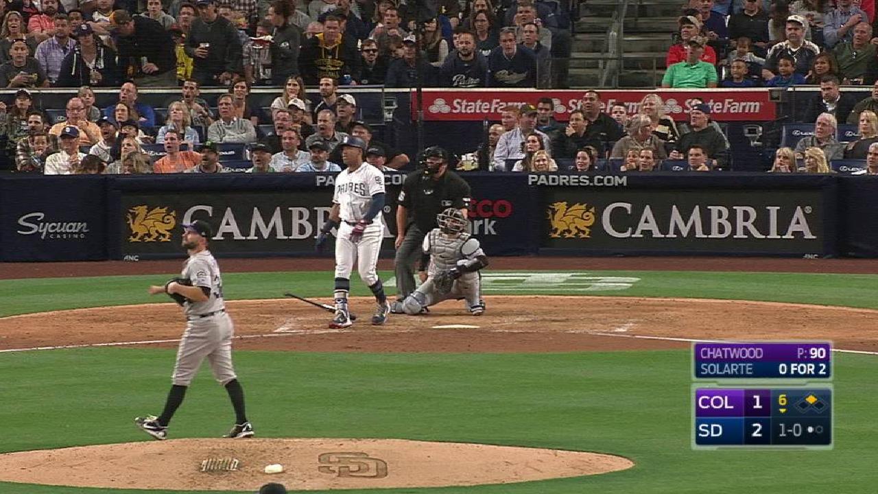 Solarte y Schimpf pegan jonrones, Padres superan a Rockies