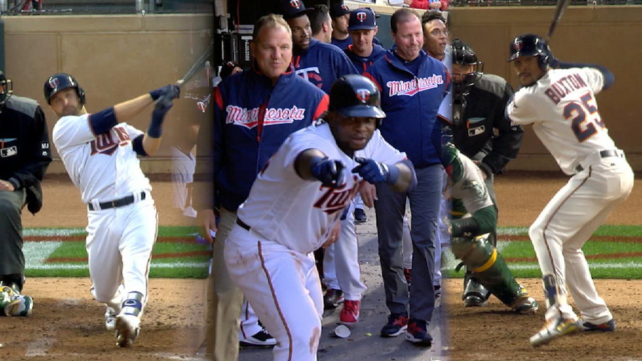 Twins hit six home runs to sink A's