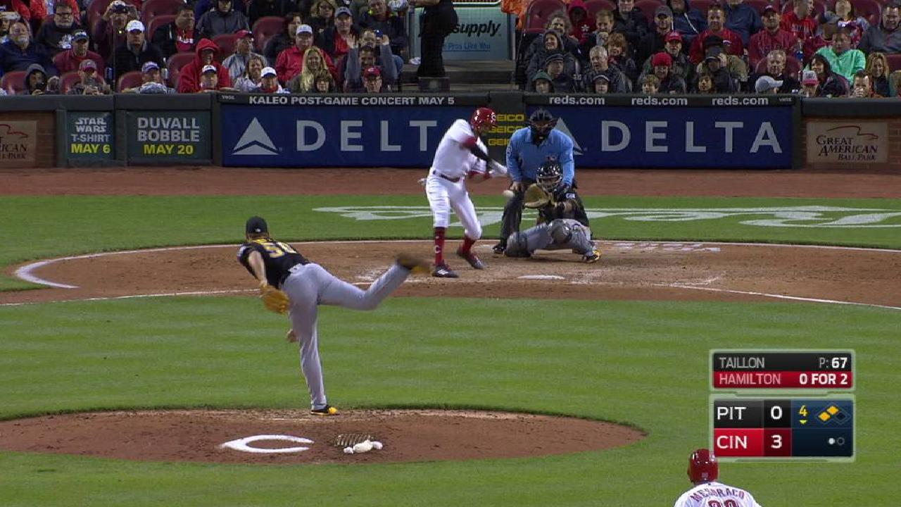 Hamilton, Mesoraco end homer droughts