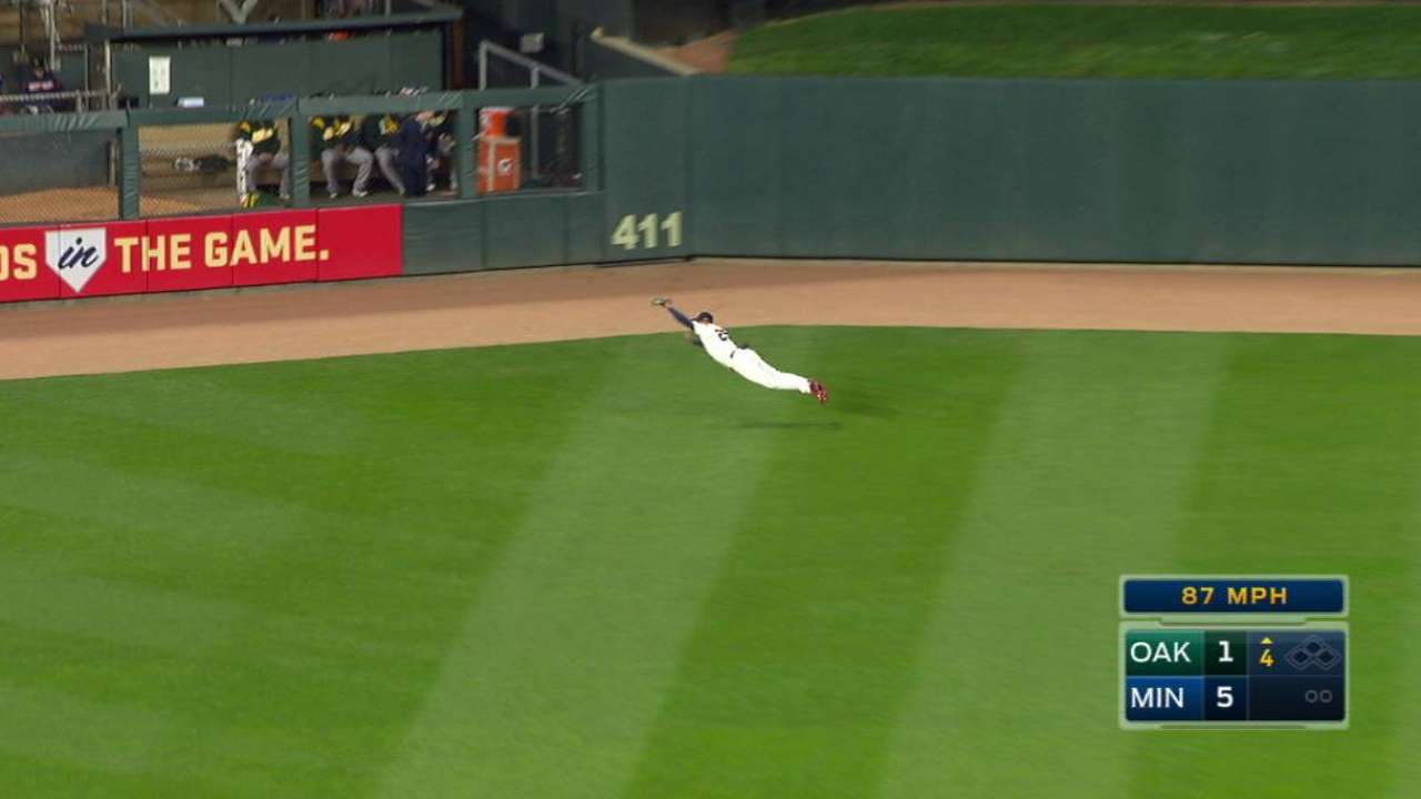 Buxton's diving catch