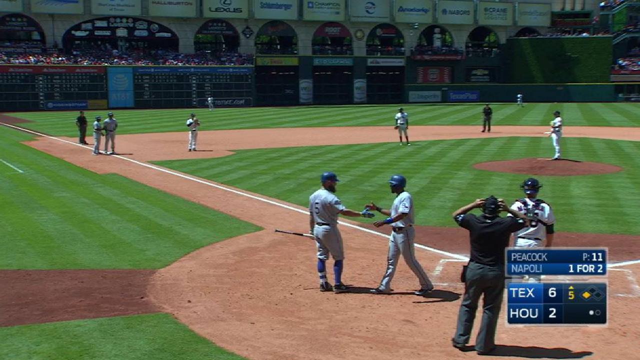 Andrus awarded run on a balk