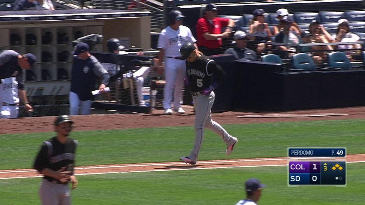 Gonzalez draws a walk in the 3rd