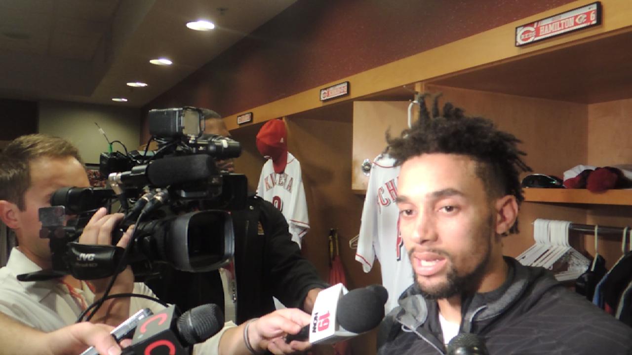 Hamilton on his stolen-base feat