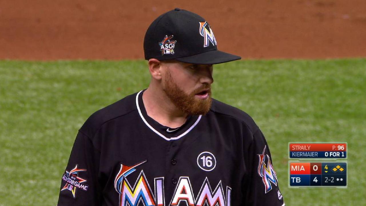 Straily continues to be plagued by walks