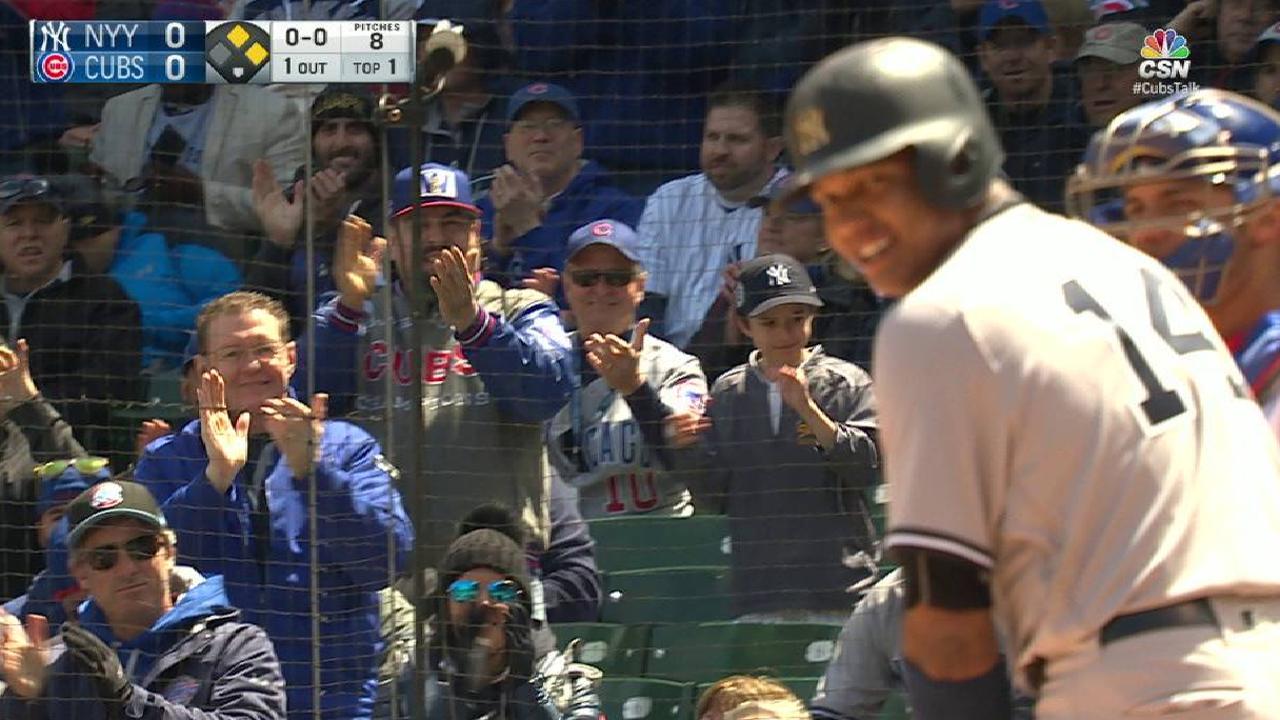 Castro's ovation in first at-bat