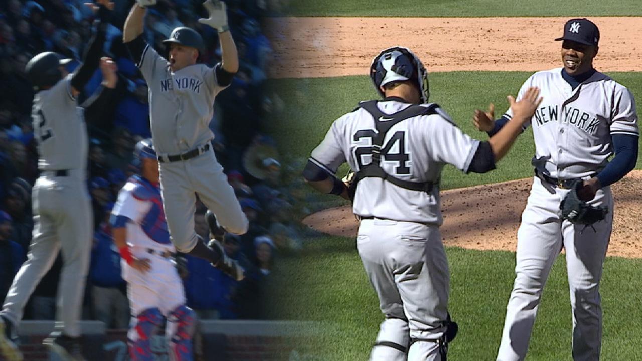 Gardner rakes! Yankees stun Cubs in 9th