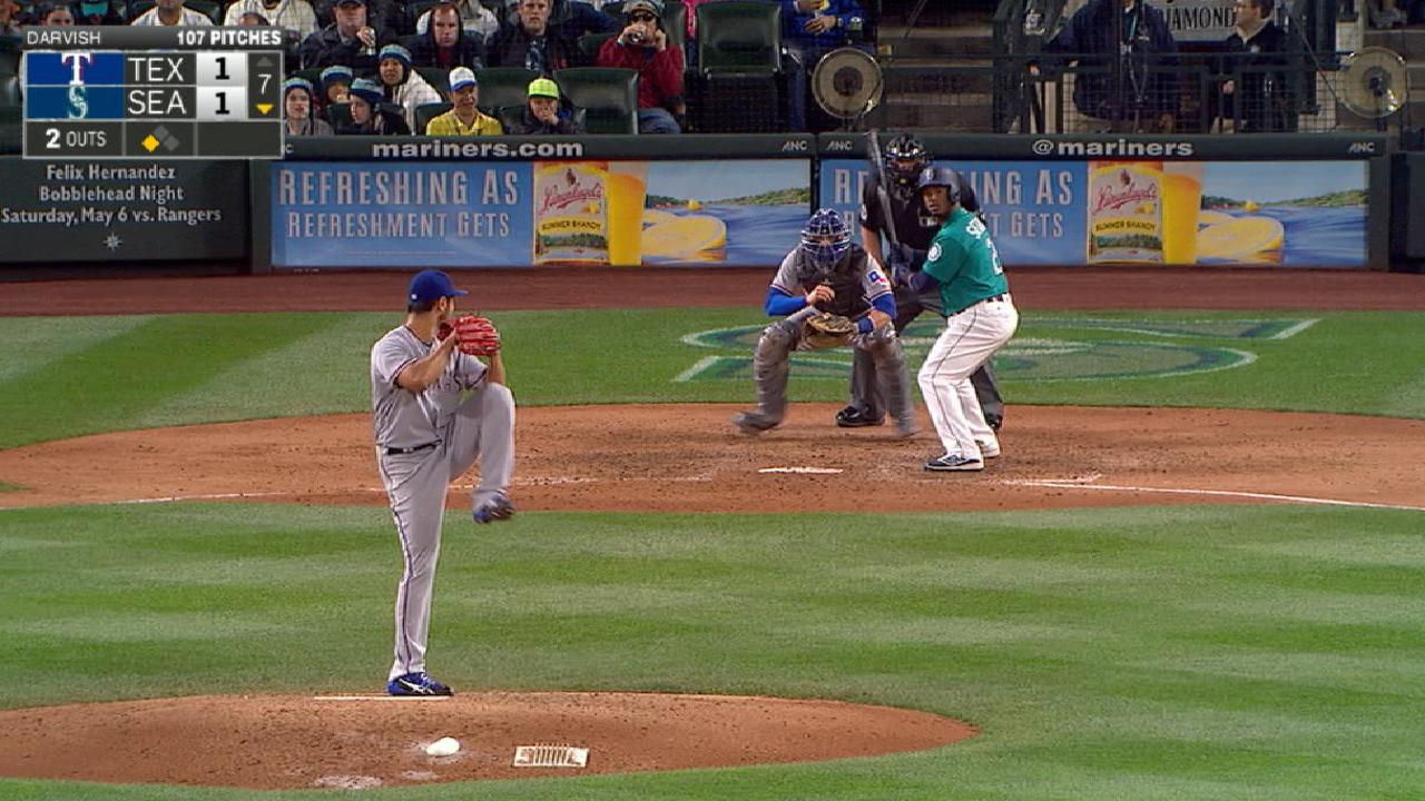 Darvish wins nine-pitch at-bat