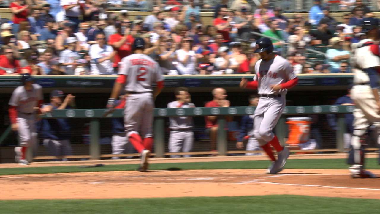 Red Sox score eight in the 2nd