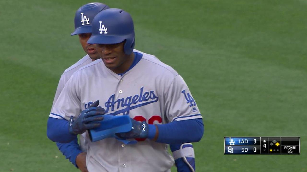 Puig's RBI single to center