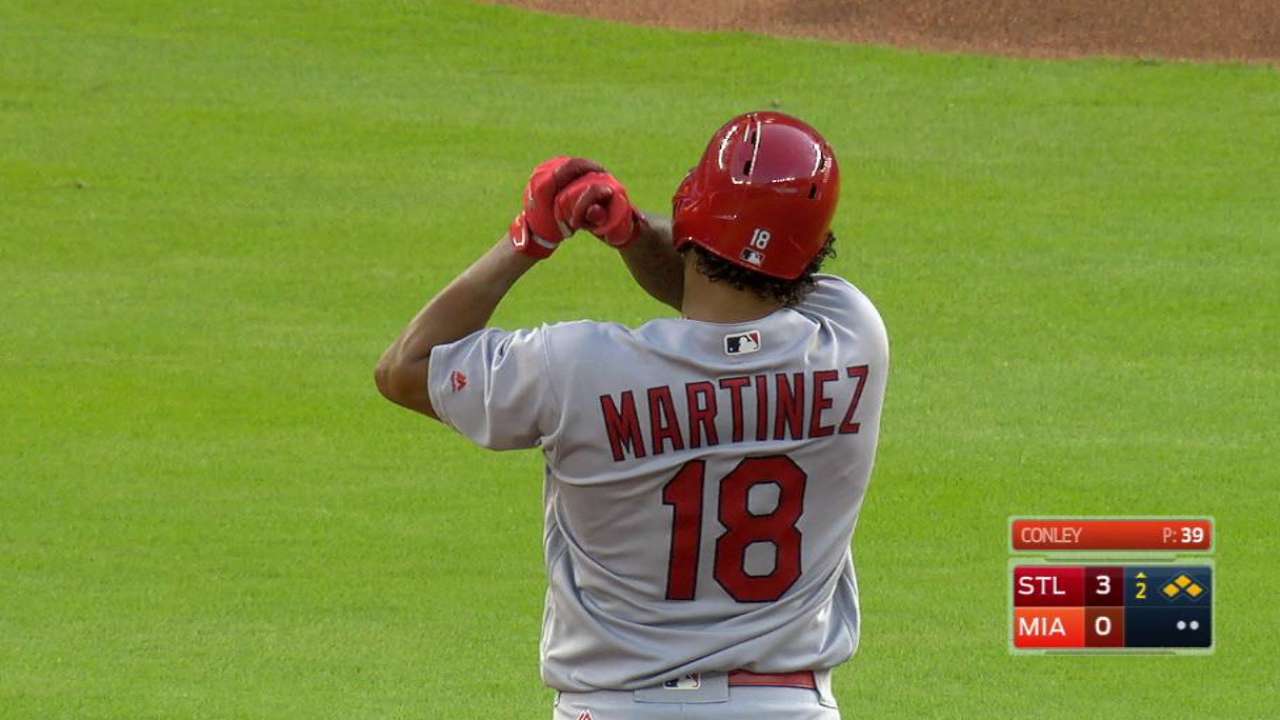 Martinez's three-run double
