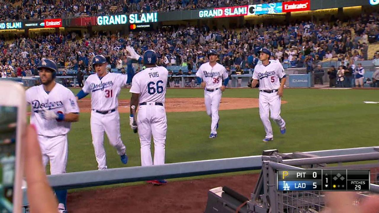 Taylor's slam keys Dodgers' rout of Bucs