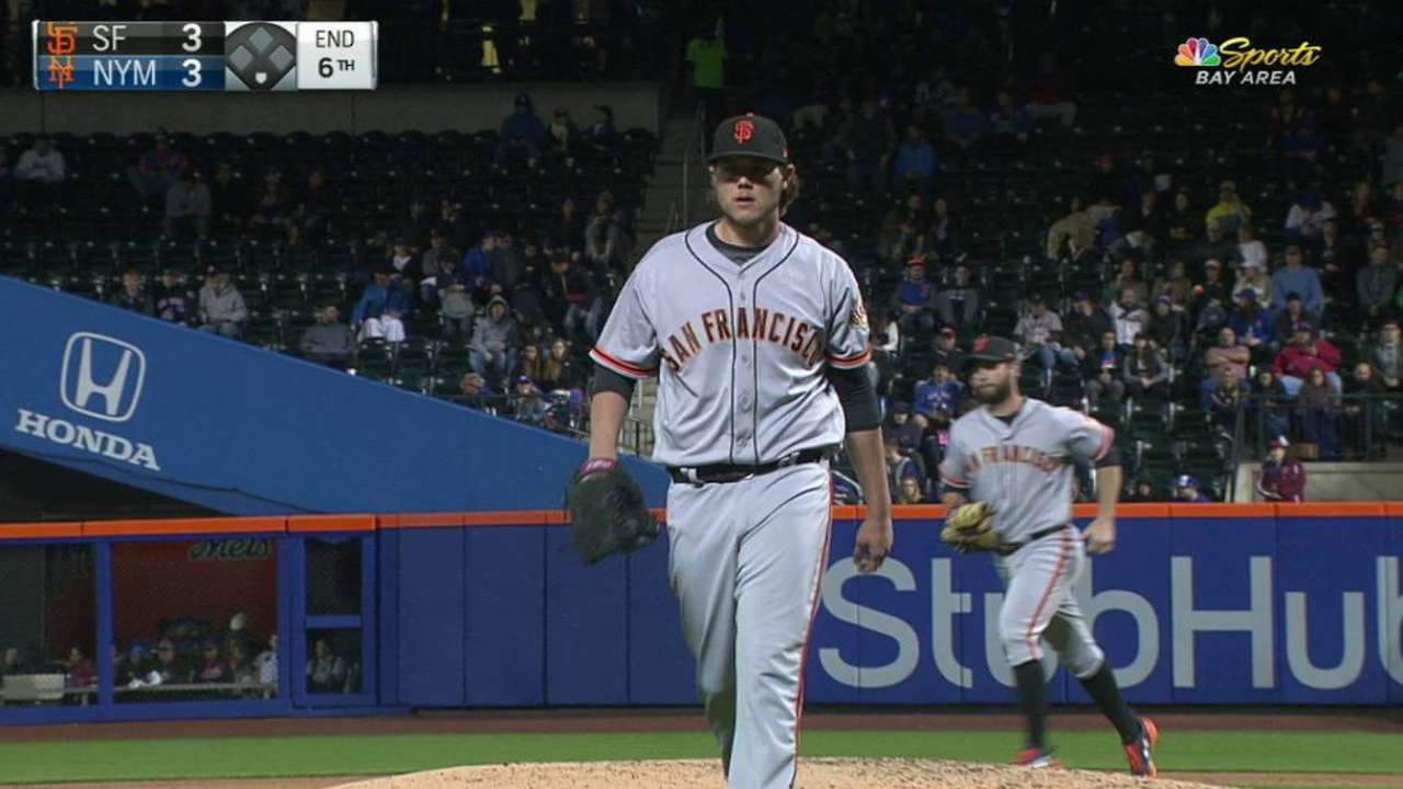 Walks especially painful in Giants' loss to Mets