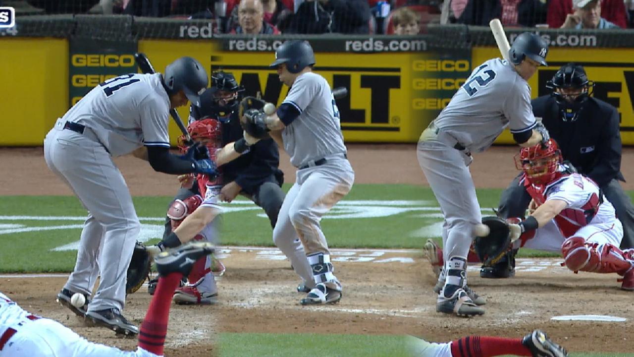 Yanks capitalize on three HBP