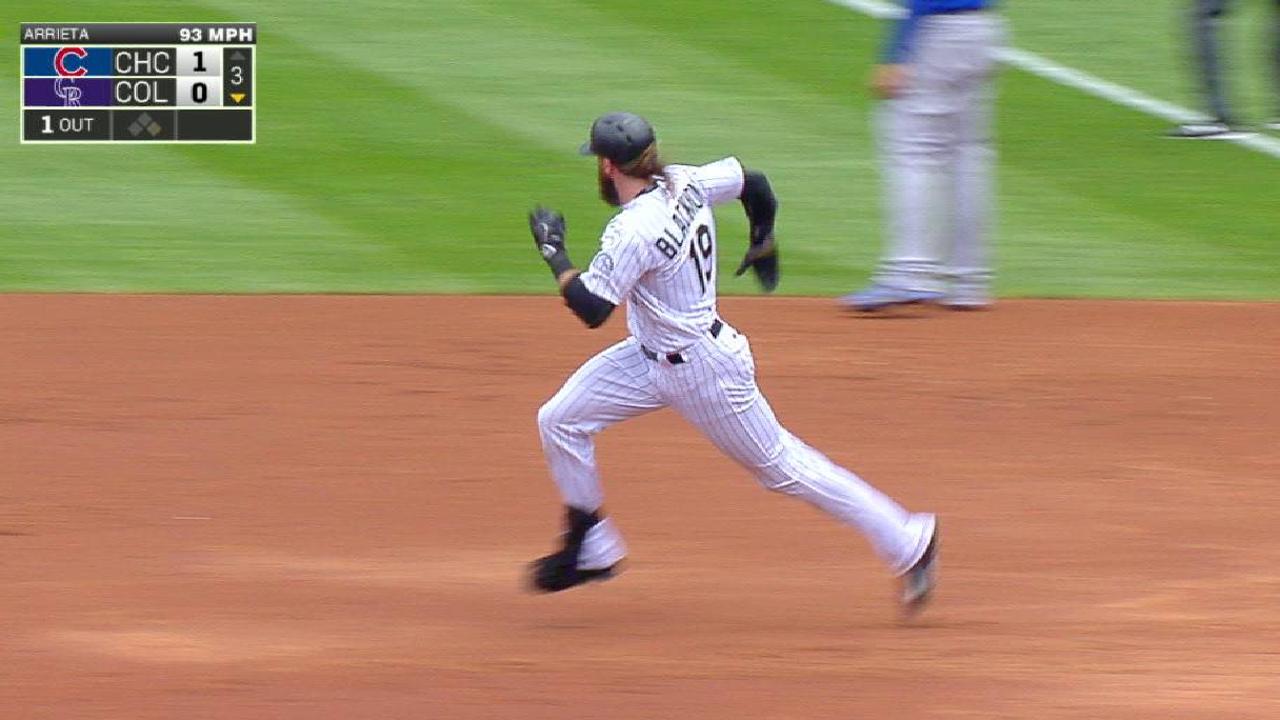 Blackmon's triple off the wall