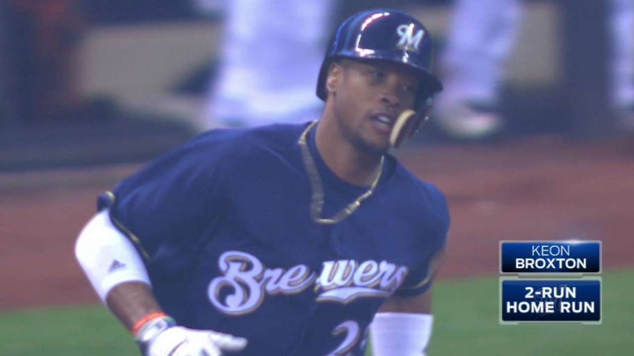 Broxton's 4 RBIs power Crew past Red Sox