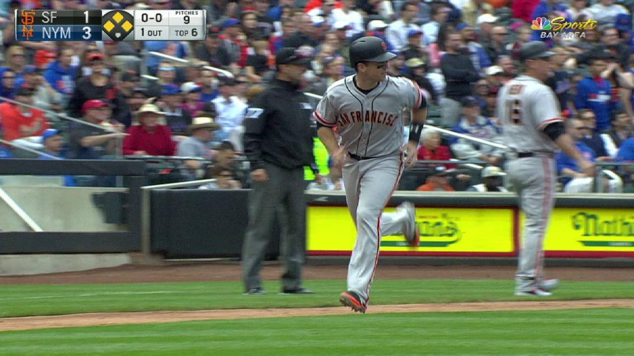 Ruggiano's sac fly to right