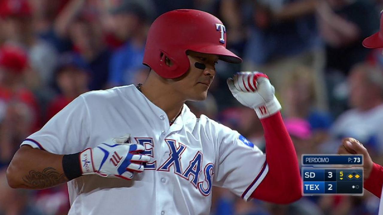 Choo's three hits help Rangers edge Padres