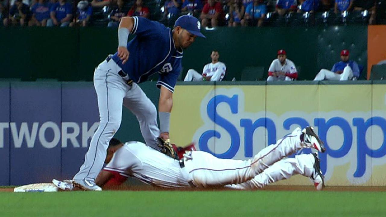 Gomez steals second in the 8th