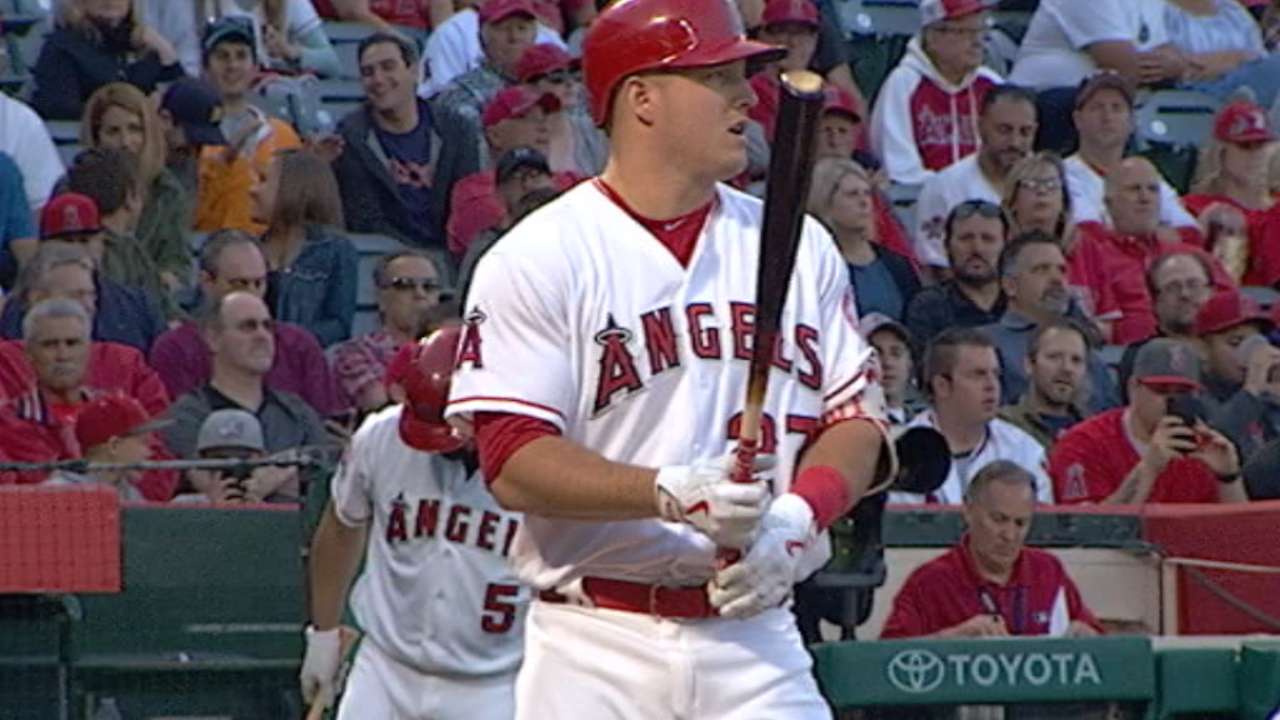 Trout returns as DH to ease back into action