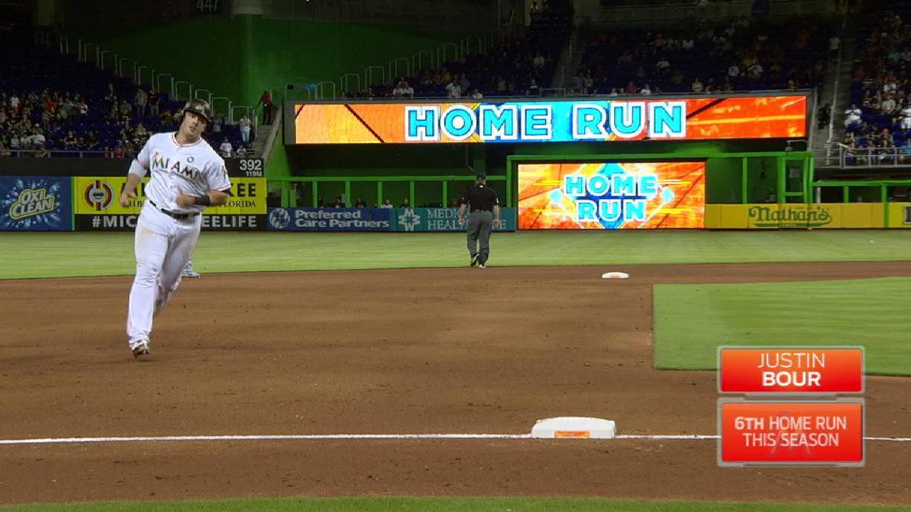 Bour's second-deck homer