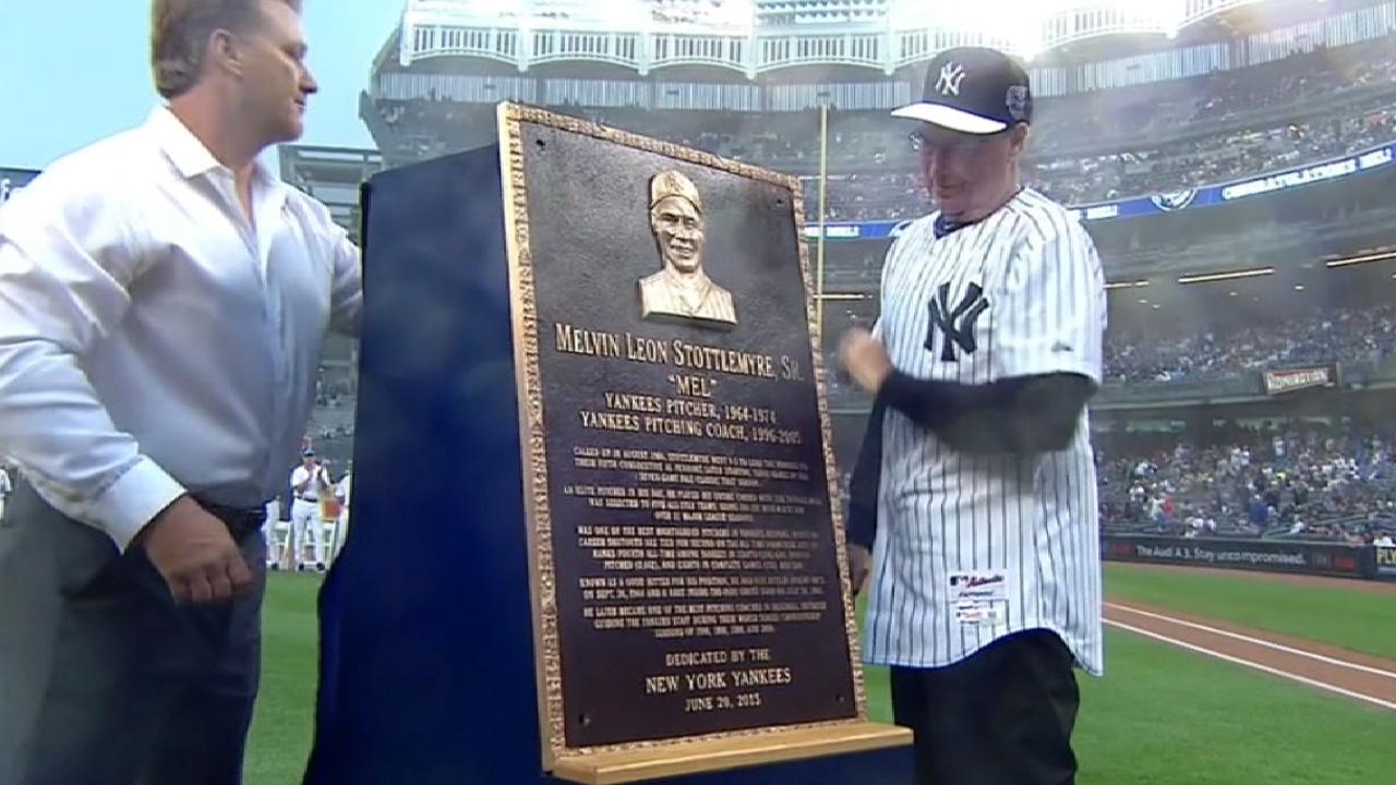 Yankees honor Stottlemyre