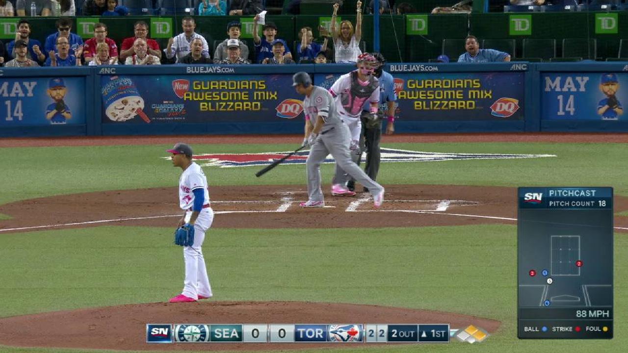 Bautista's HR, Stro's 9 K's lift Toronto over M's