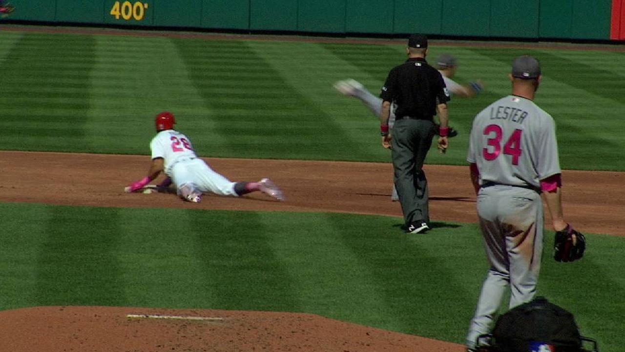 Pham steals second, takes third