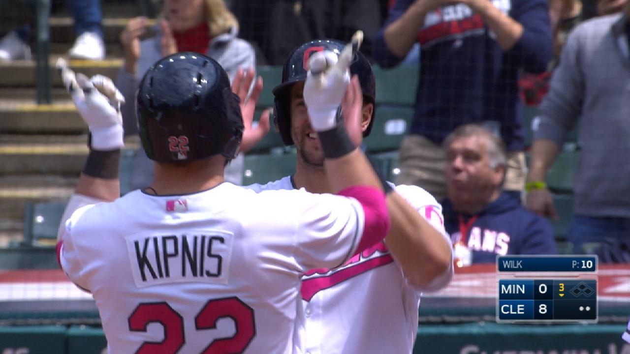 Tribe topples Twins with four homers