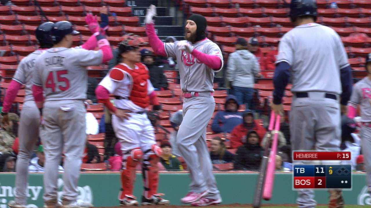 Rays ride 7-run 9th to series win vs. Red Sox