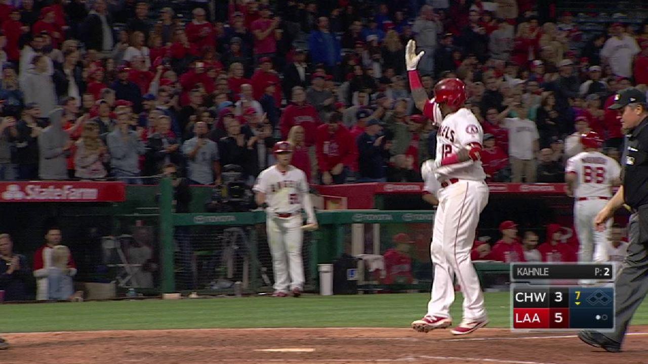 Maldonado's solo shot to left