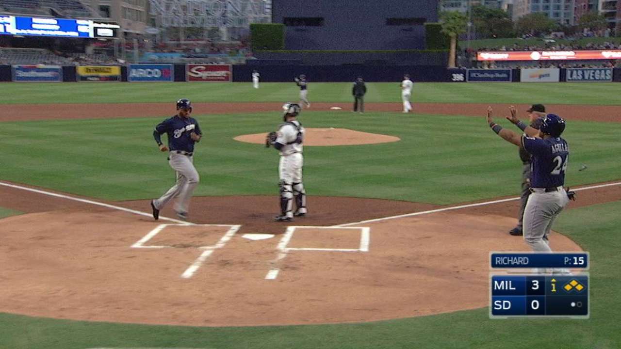 Pina's two-run double to left