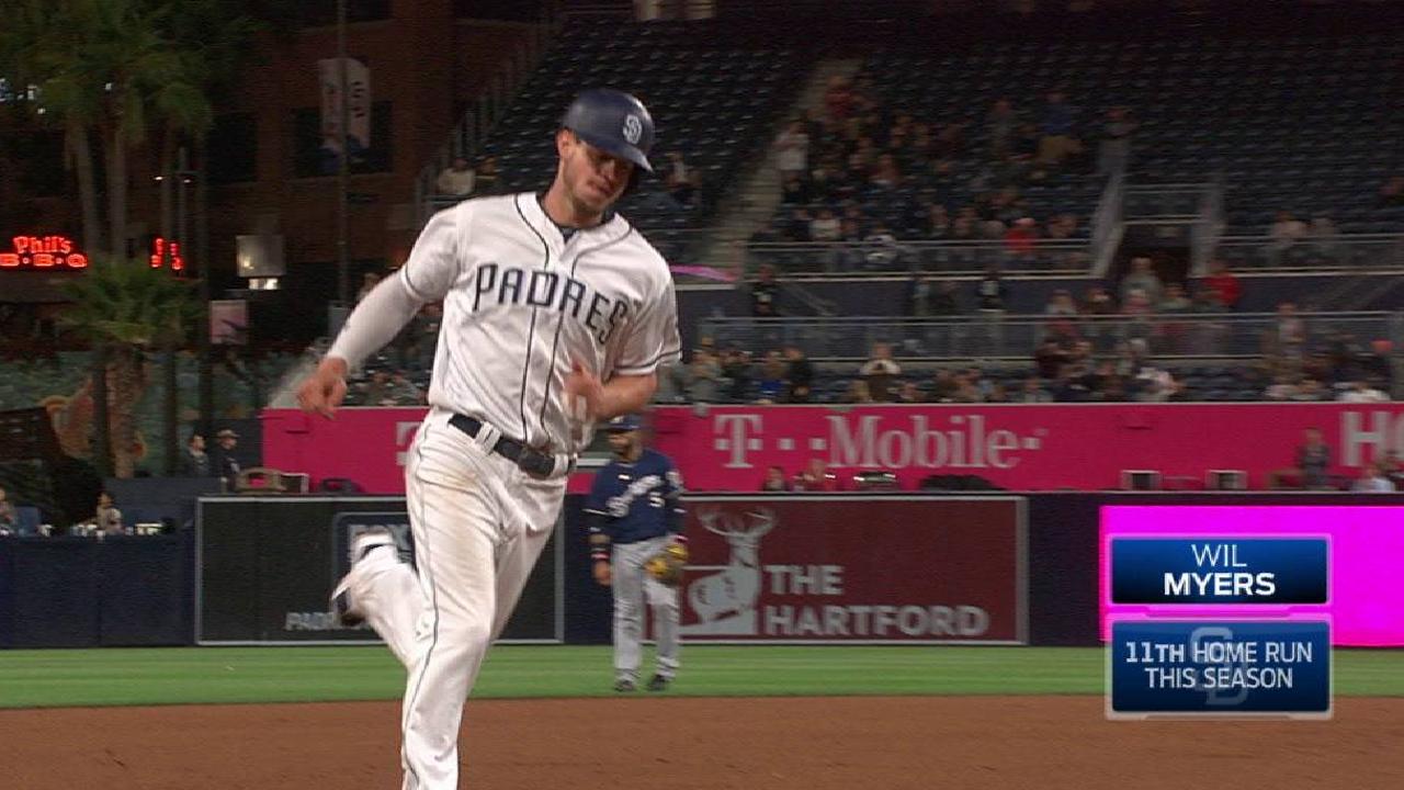 Myers' towering solo smash