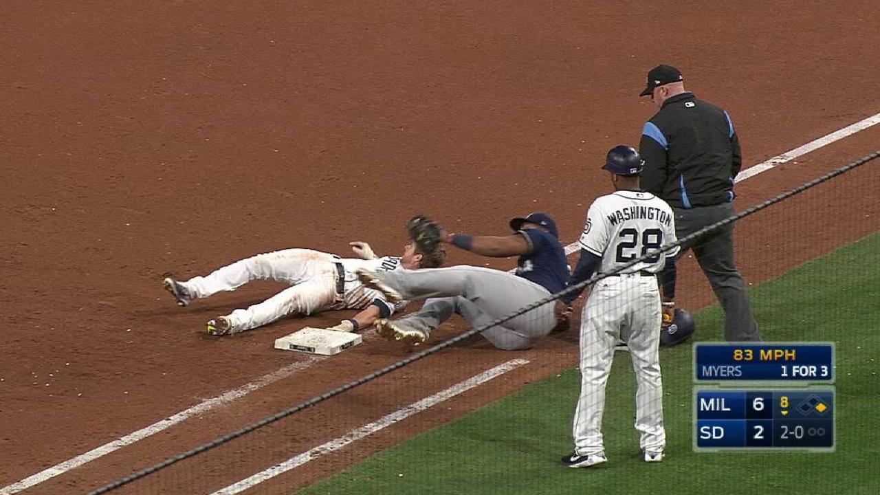 Pina nabs Spangenberg at first