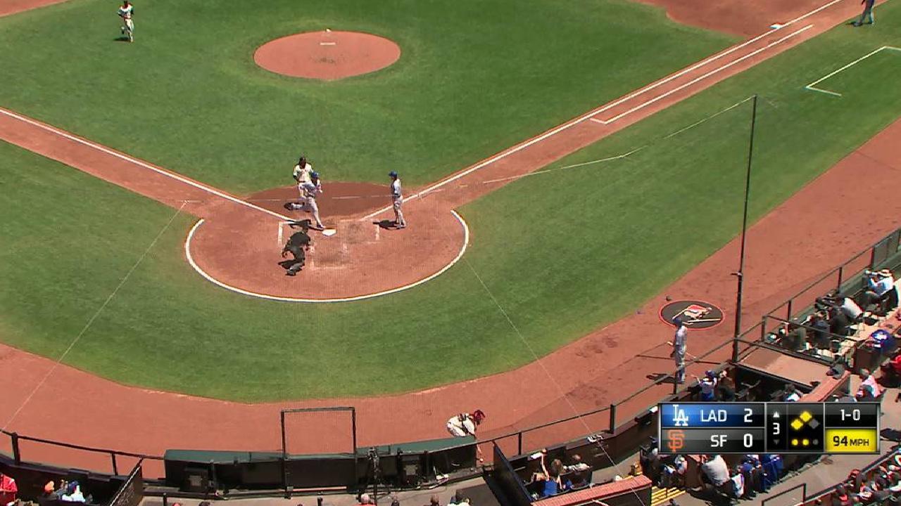 Utley scores on wild pitch