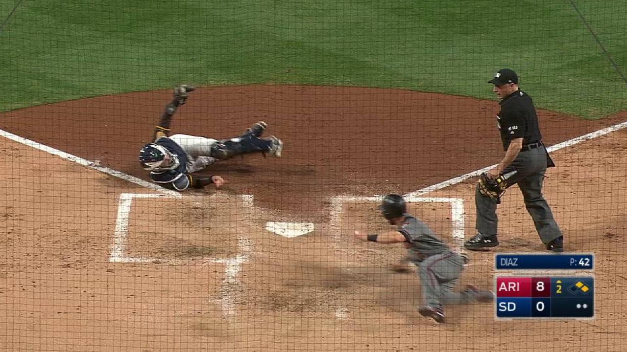 Margot's throw prevents a run