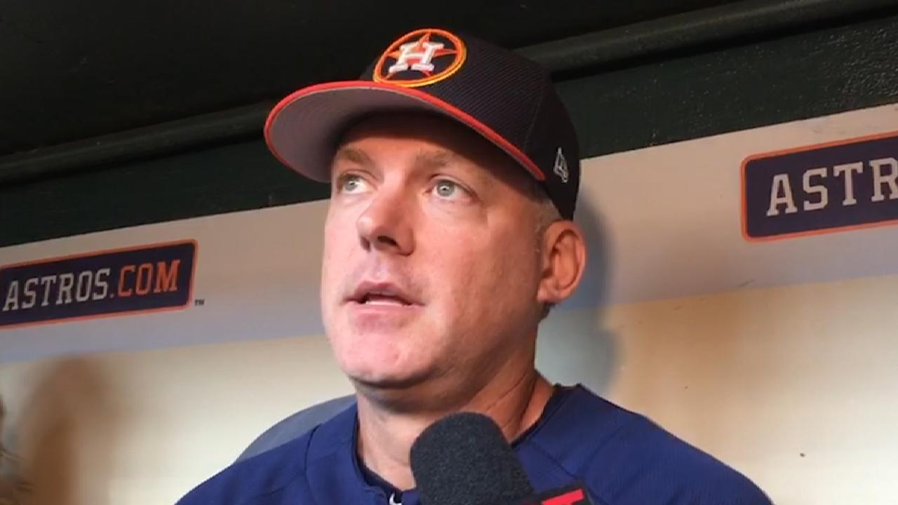 Hinch on Keuchel's injury