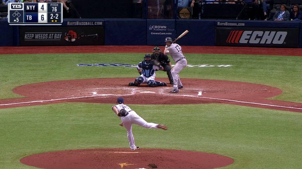 Holliday hit by pitch