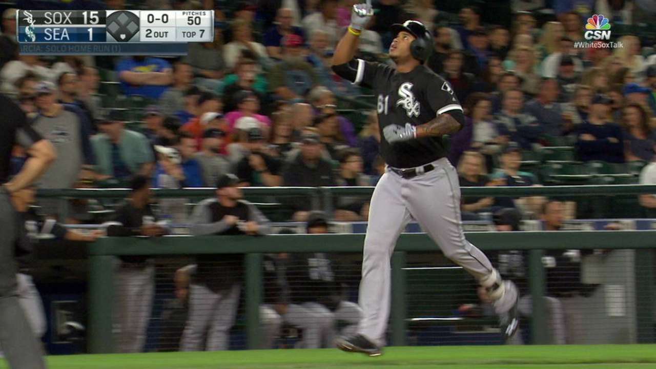W. Garcia's first career homer