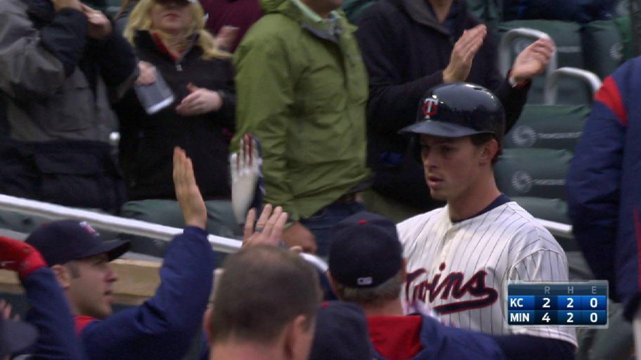 Twins' HRs set tone for twin-bill split vs. KC