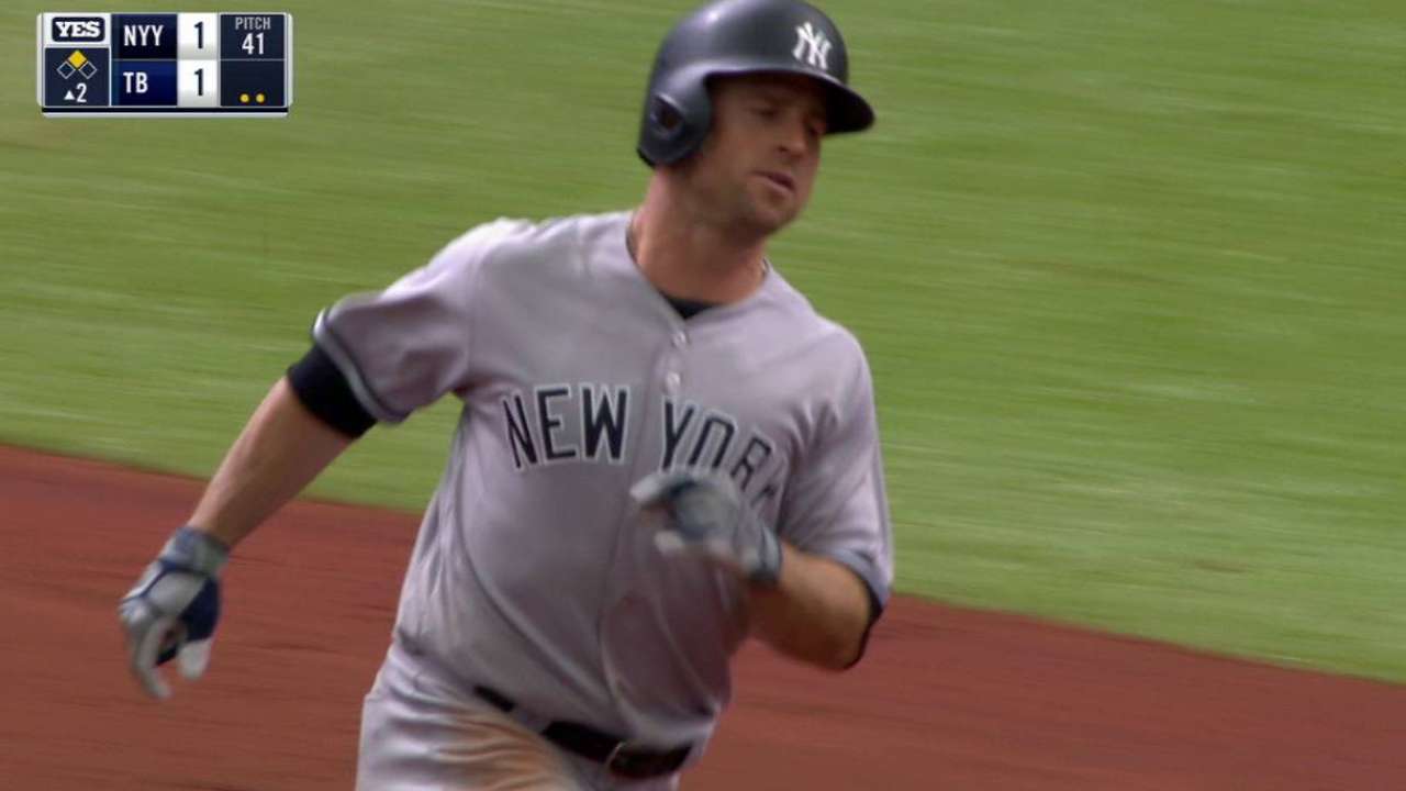 Gardner's bat, Judge's glove lead win vs. Rays