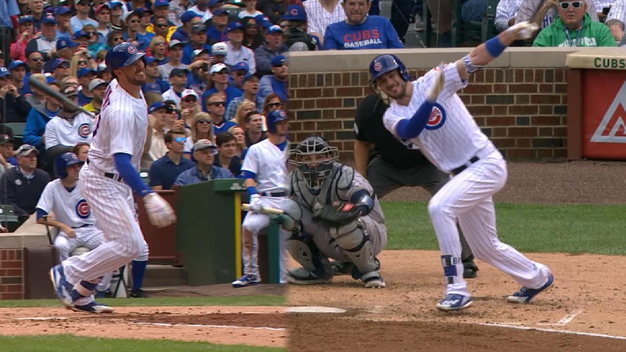 Bryant's HRs, big bats lead Cubs past Crew