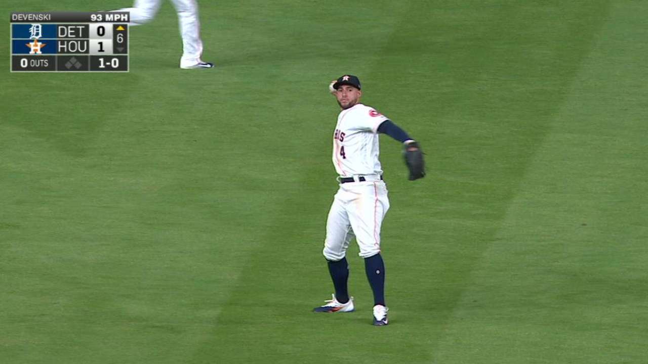 Springer's acrobatic catch