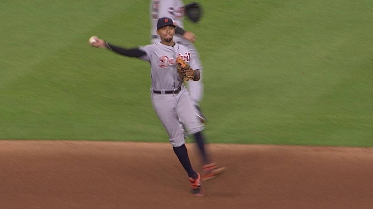 Machado flashes leather and arm