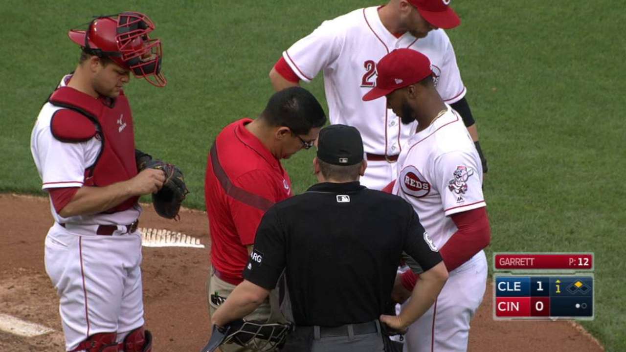 Garrett on DL with right hip inflammation