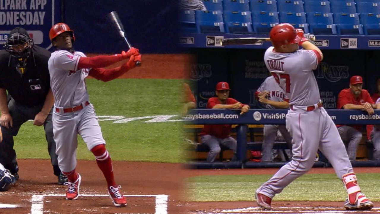 Maybin, Trout go back-to-back