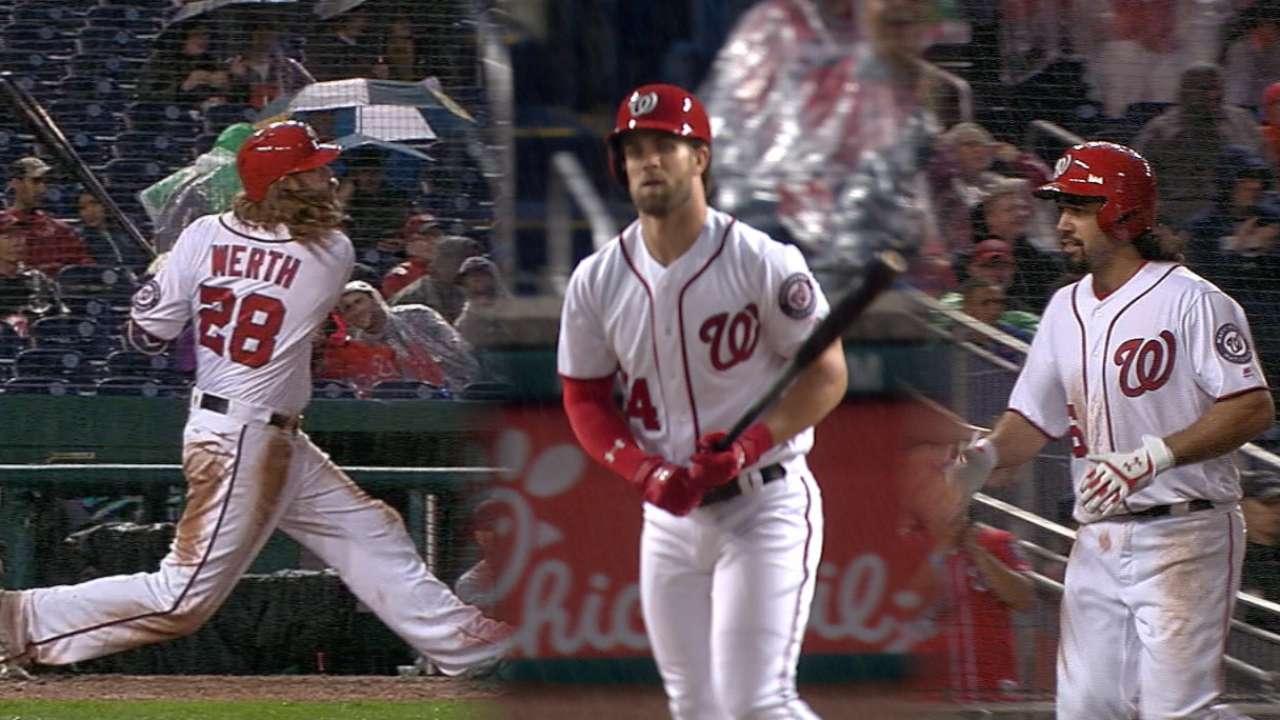 Nats go deep three times in 4th