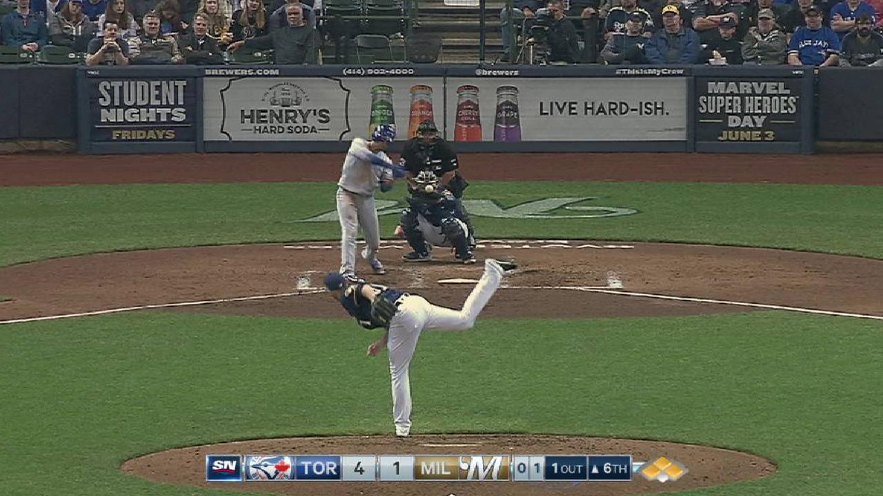 Goins' slam guides Blue Jays past Crew